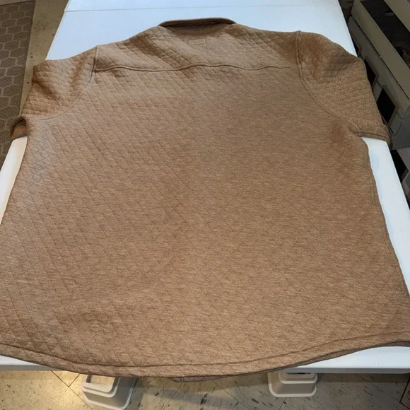 Marine Layer Shacket Men's 2xl Tan Corbet Quilted Shirt Jacket Casual Overshirt - Picture 9 of 10